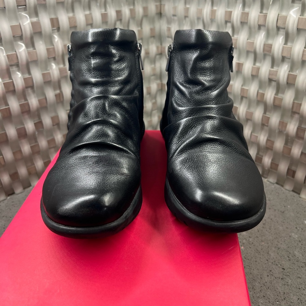 Ziera Shayne-XF Black Leather Zip Ankle Boot size 39 - Picture 4 of 11